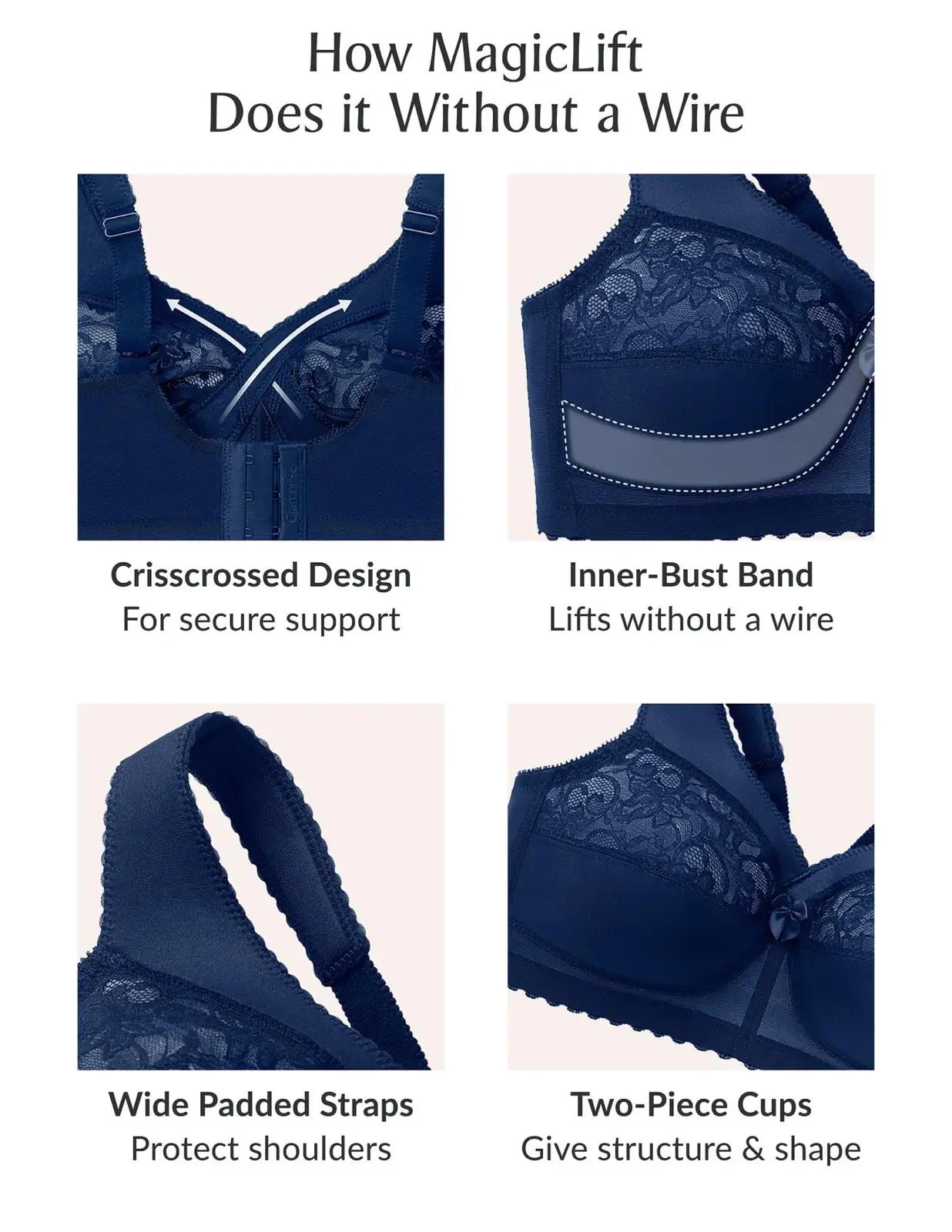 Glamorise mugav täiskattega rinnahoidja — pehme nylon 85C – pilt 7