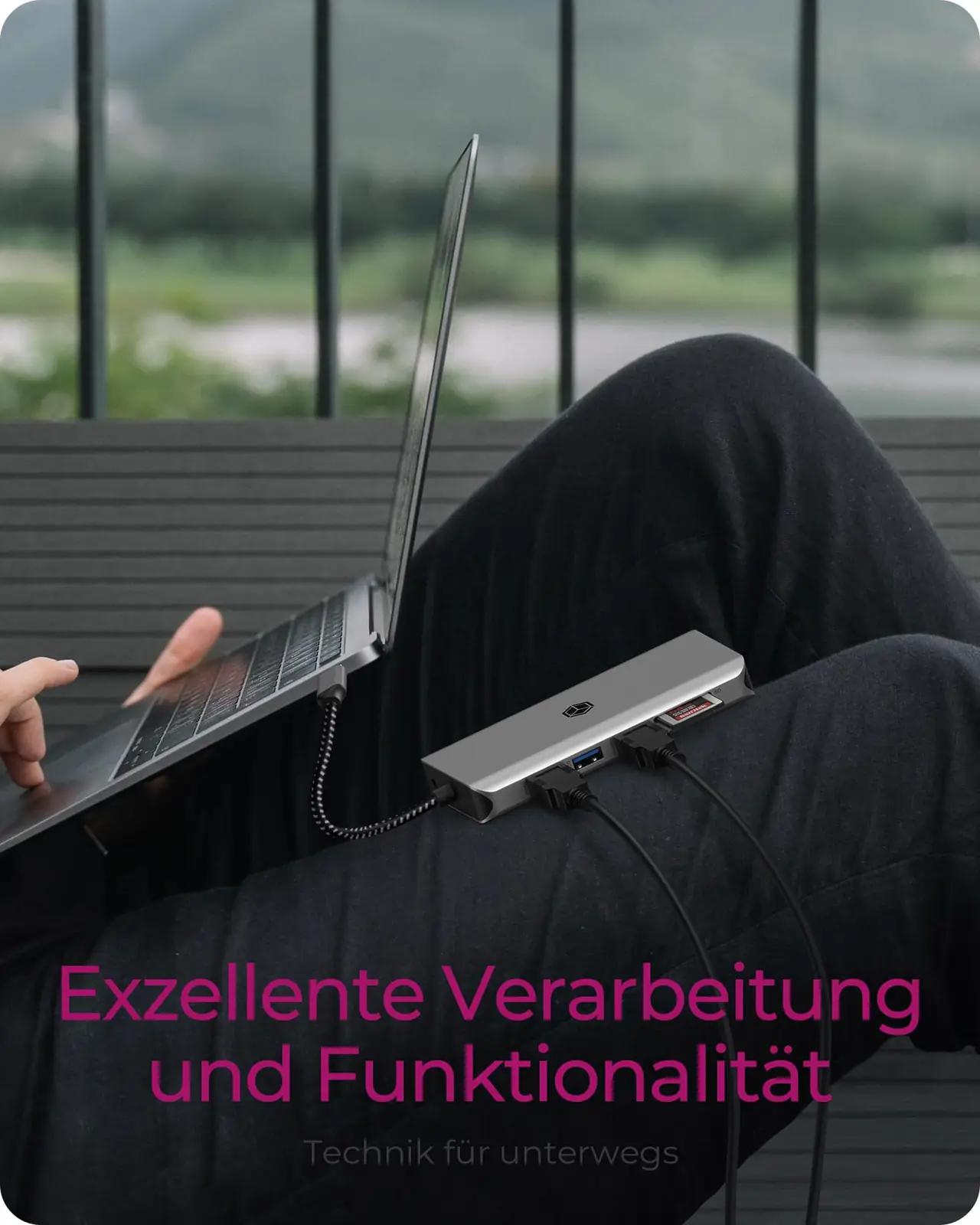 ICY BOX USB-C dokk 12-in-1 — 4K kahe monitori lahendus ja – pakend ja tarvikud