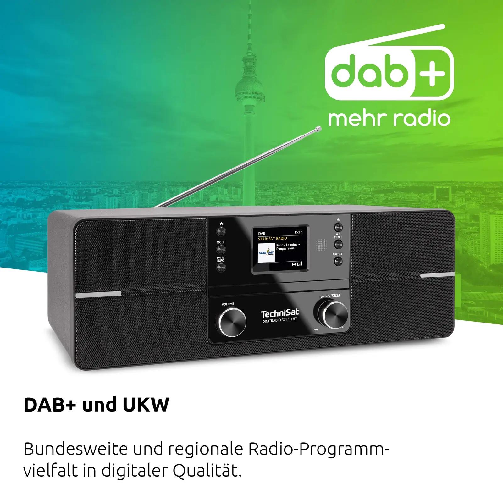 TechniSat kompaktne DAB+ CD-mängija — heli kodukasutuseks – pakend ja tarvikud