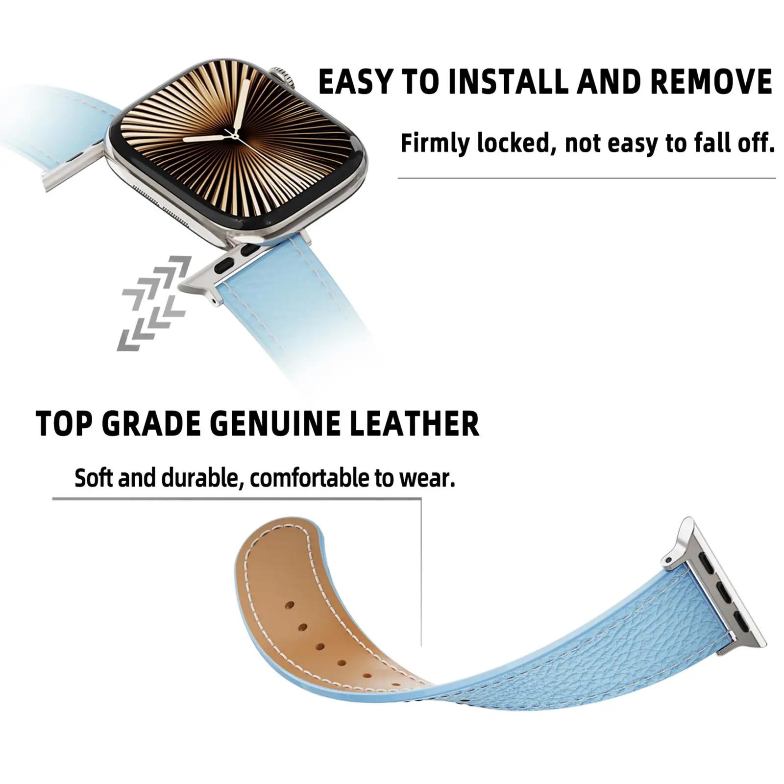 Tekvon nahast magnetrandmepael Apple Watchile — elegantne ja – lisavaade