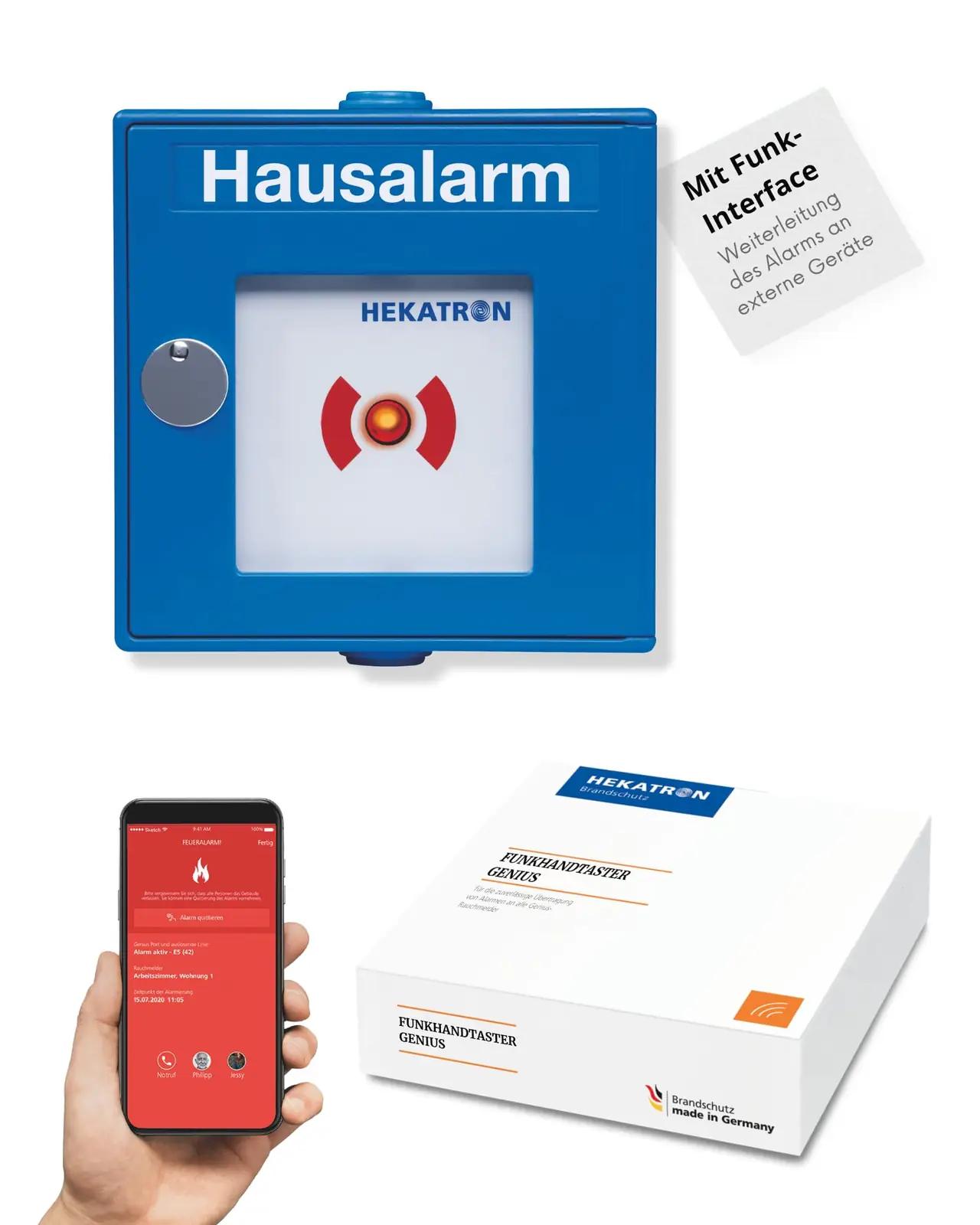 Hekatron vastupidav Funkhandtaster — koduvalve lisapult