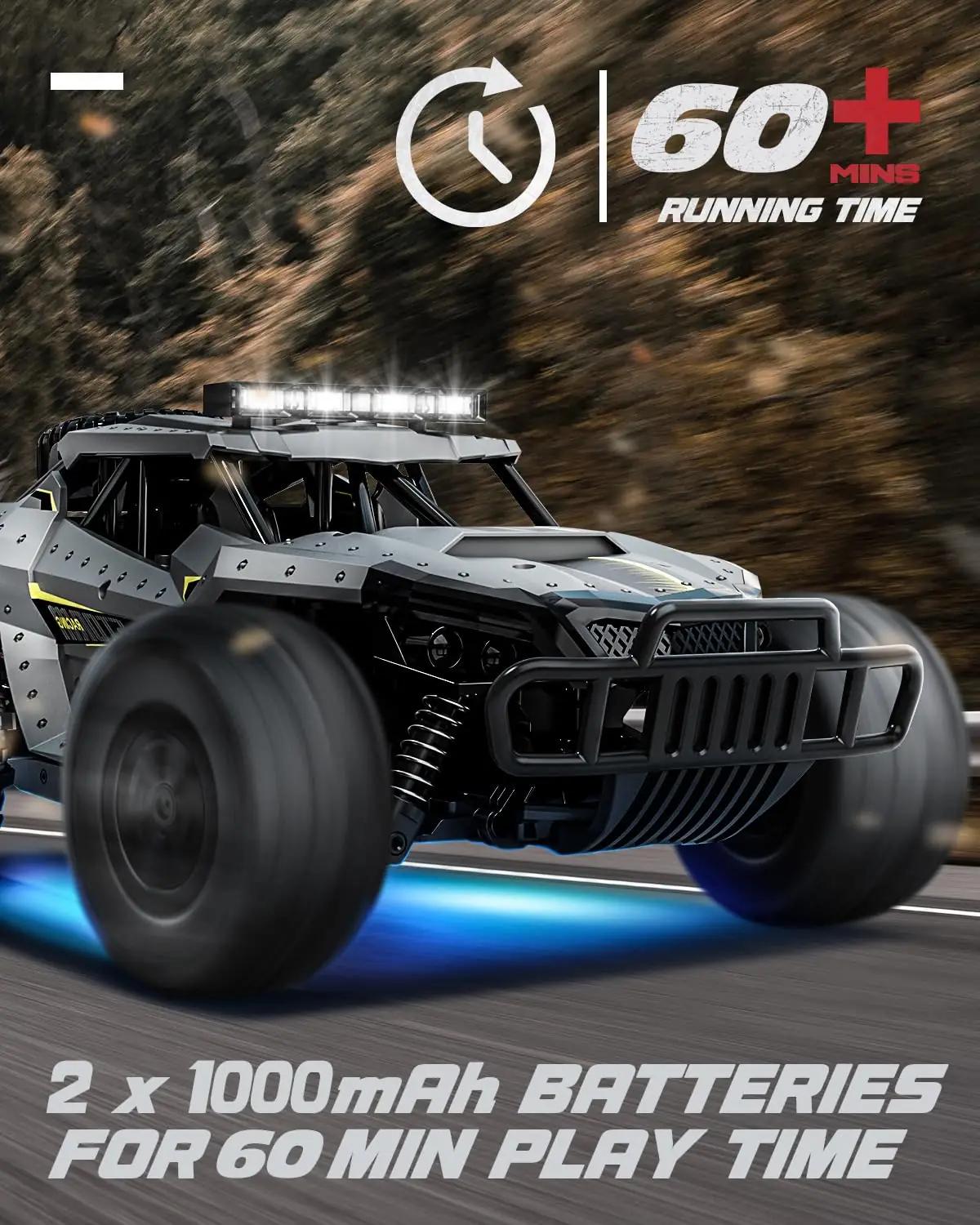 Tecnock vastupidav 1:16 maastikurehvidega RC monstertruck – pakend ja tarvikud