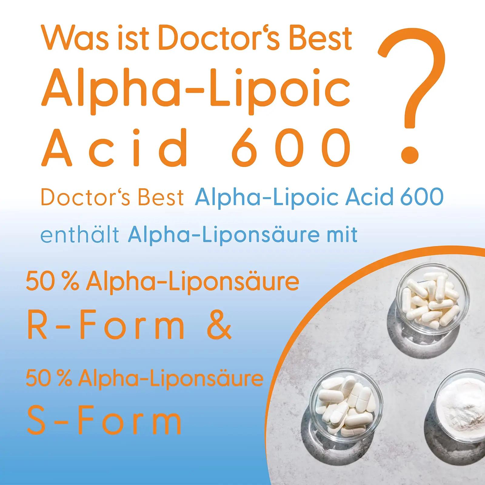 Doctor’s BEST tugevatoimeline alfa-lipoonhape 600 mg, 180 kapslit – kasutusnäide