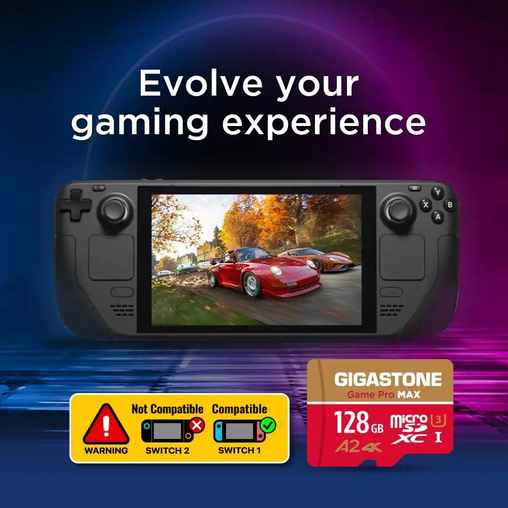 Gigastone 128GB MicroSD — kiire ja vastupidav mängukaart – pilt 7