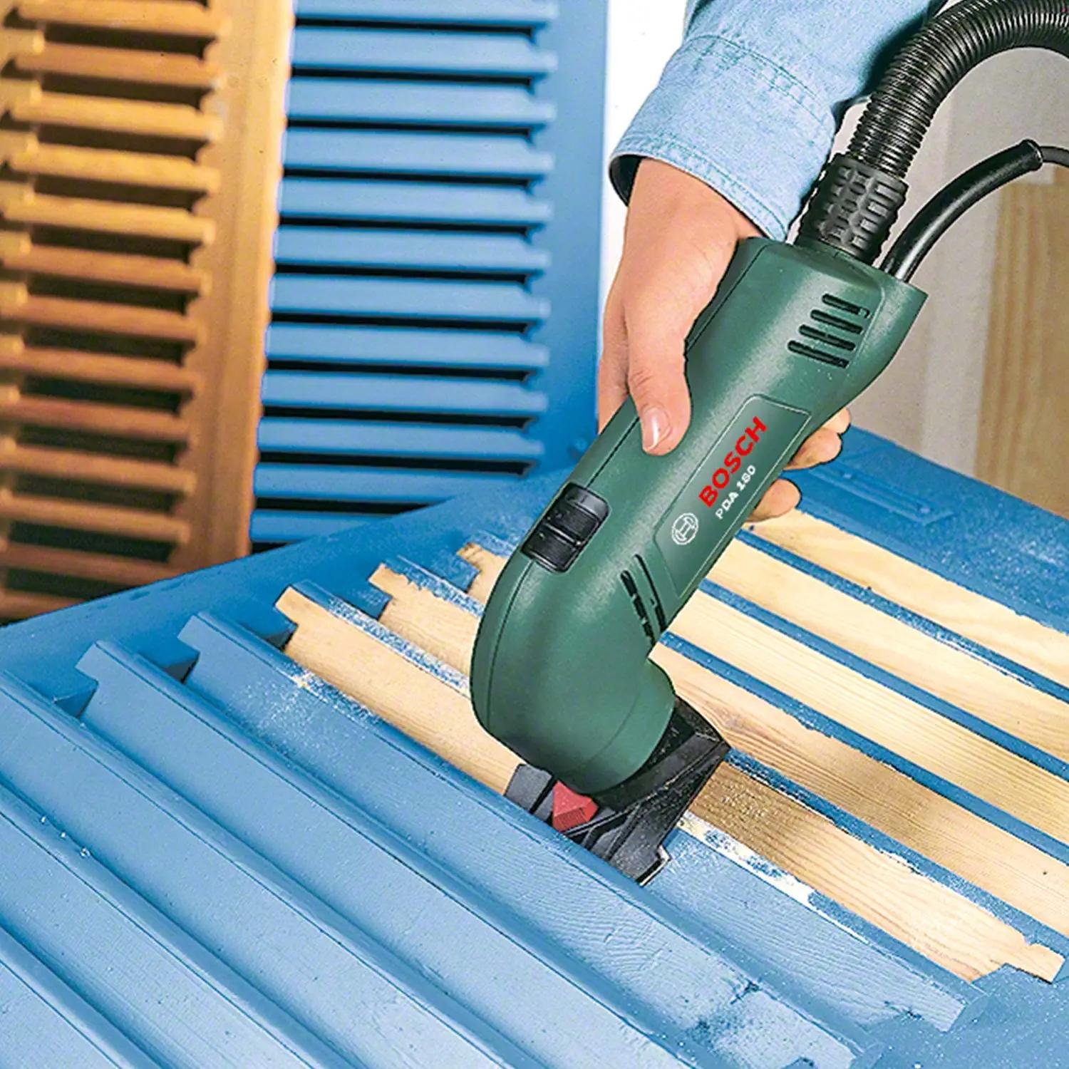 Bosch käepärane ripats charm — PDA 180 lihvija puidule ja – kasutusnäide
