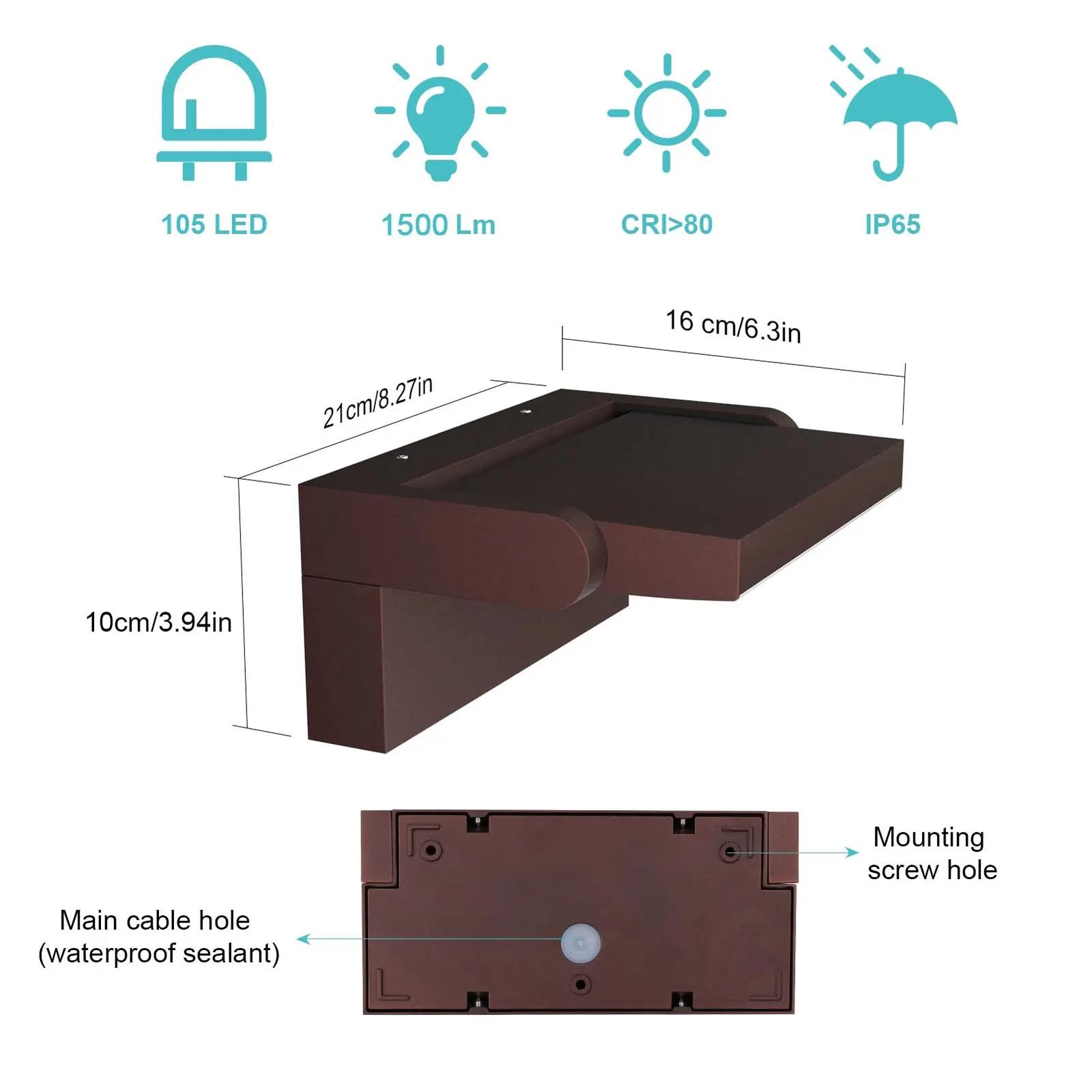 Klighten bronzist välistingimuste LED-seinavalgusti — veekindel – lisavaade