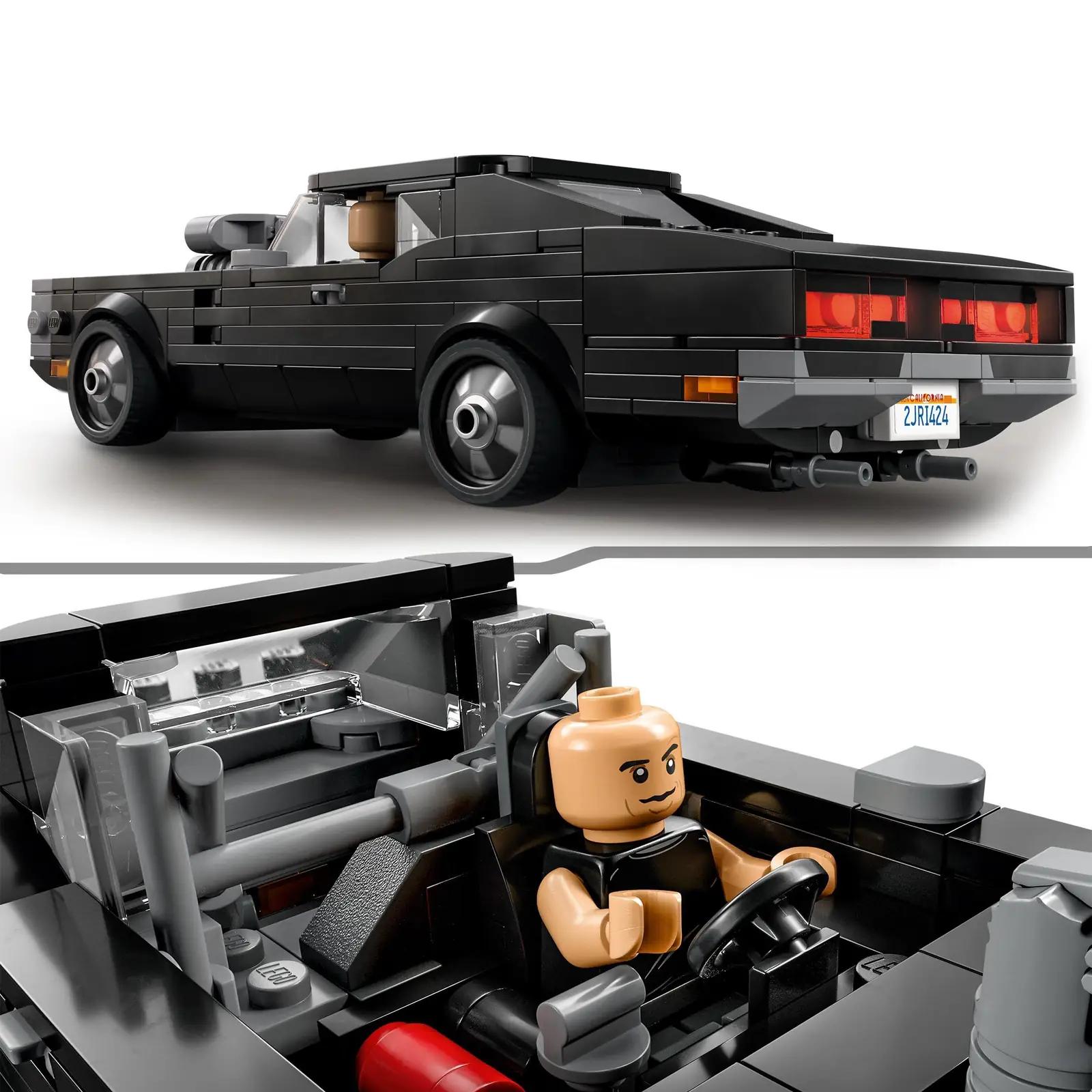 LEGO mudelauto — Fast & Furious 1970 Dodge Charger R/T – pakend ja tarvikud