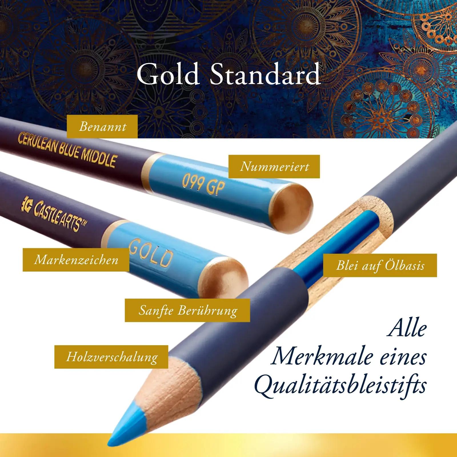 Castle Art Supplies CAS-120GCPT värvipliiatsid – detailne lähivaade