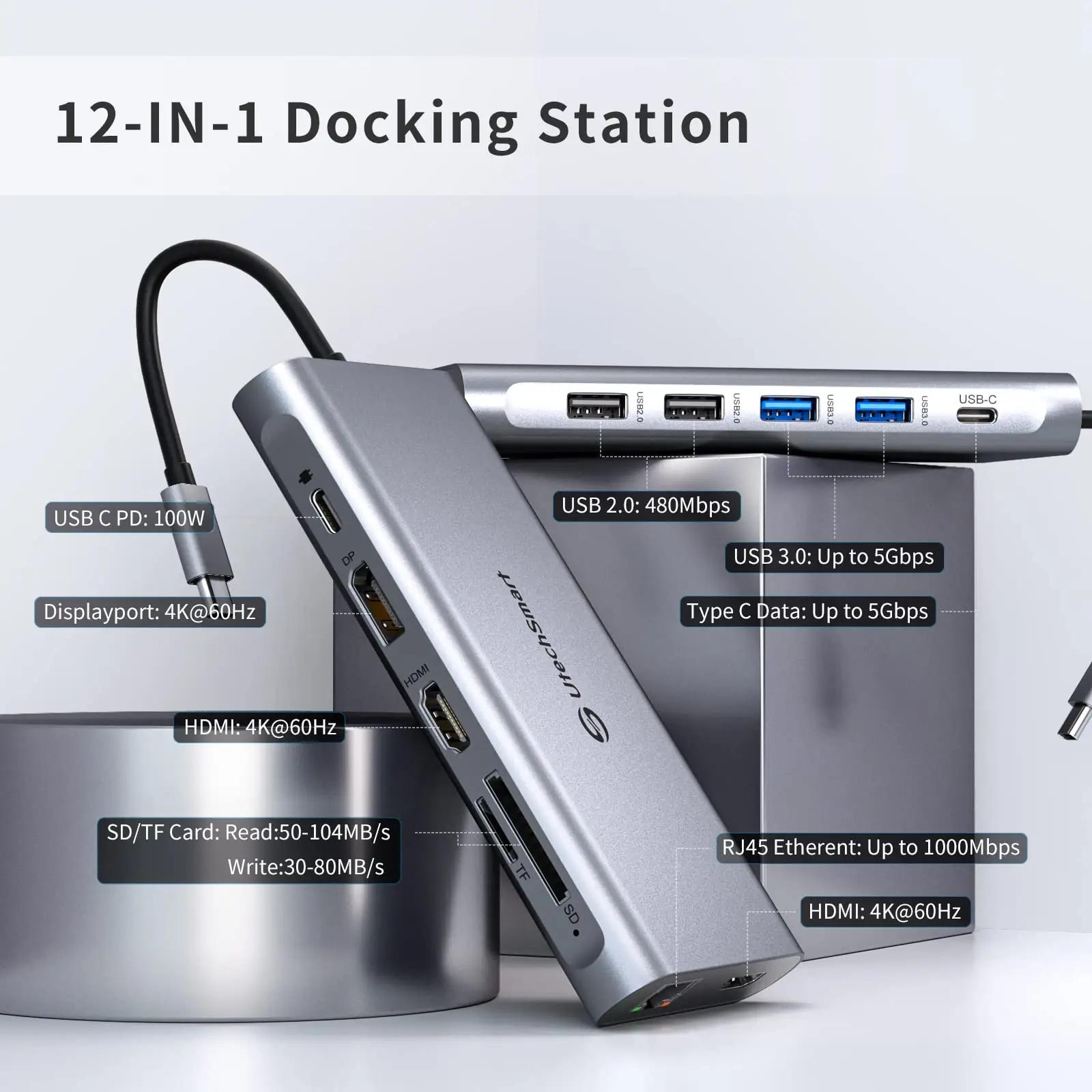 UtechSmart UCN3306 dockingstationid – detailne lähivaade