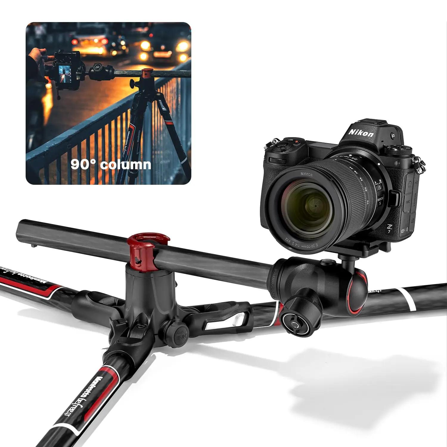 Manfrotto süsinikkiust reisistatiiv professionaalsele – pakend ja tarvikud