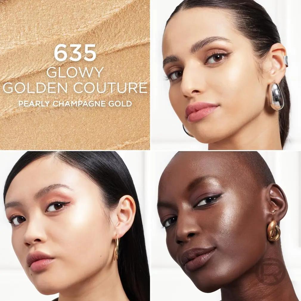 L’Oreal Paris helendav highlighter-stick — kuldne sära – kasutusnäide