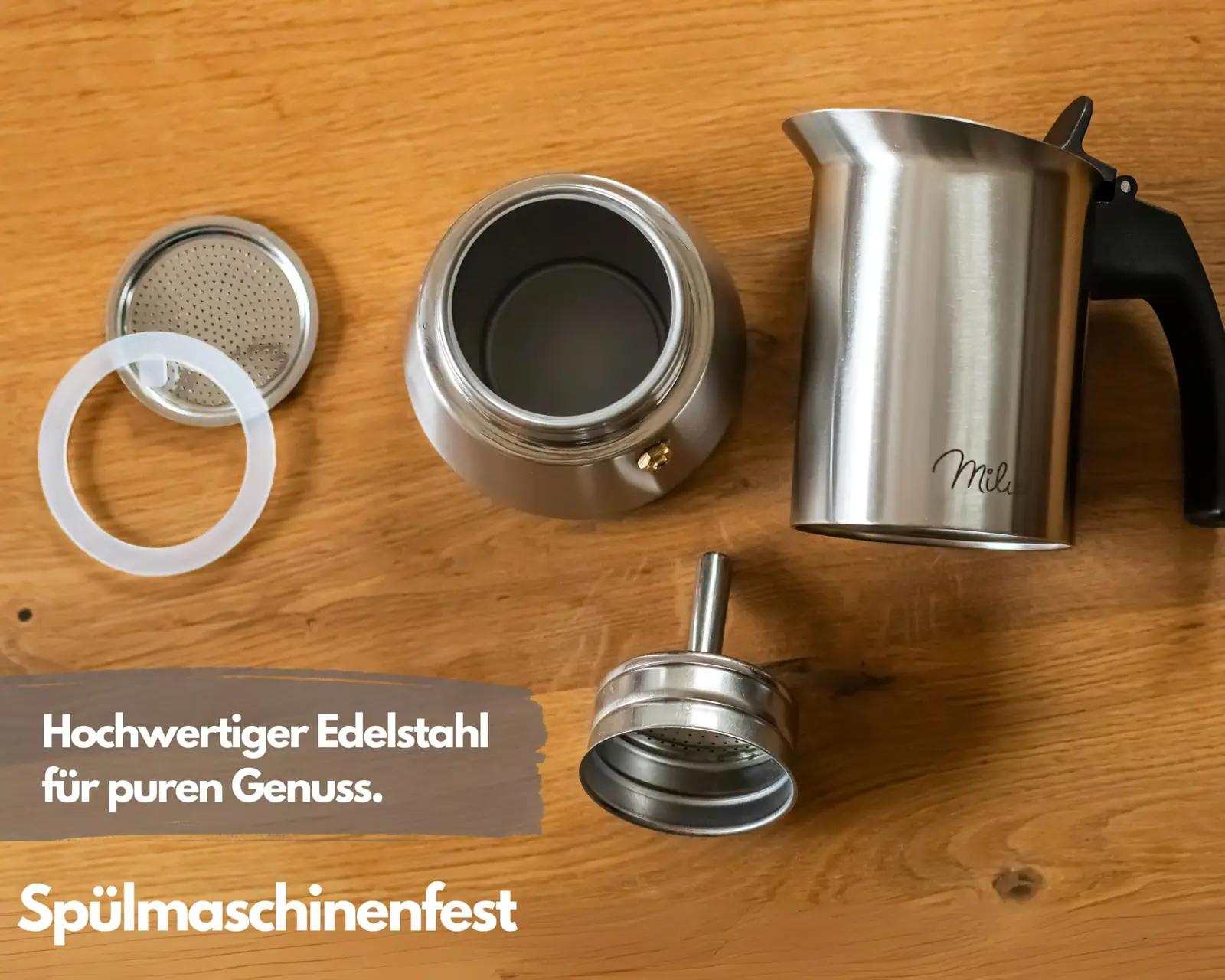 Milu roostevaba espressokann – induktsioonile sobiv ja kingiidee – pilt 6