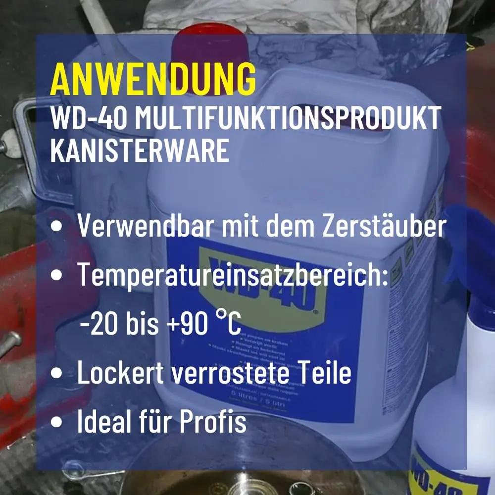 WD-40 metallkanister 5 L – tõhus kaitse ja hooldus – pakend ja tarvikud