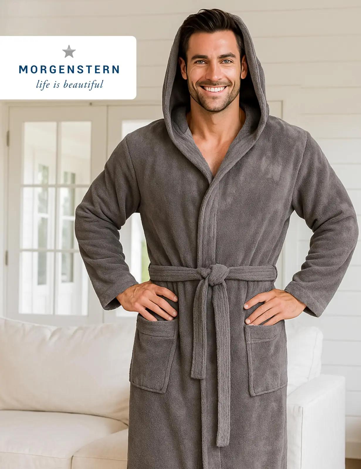 Morgenstern pehme frotee hommikumantel kapuutsiga – pilt 6