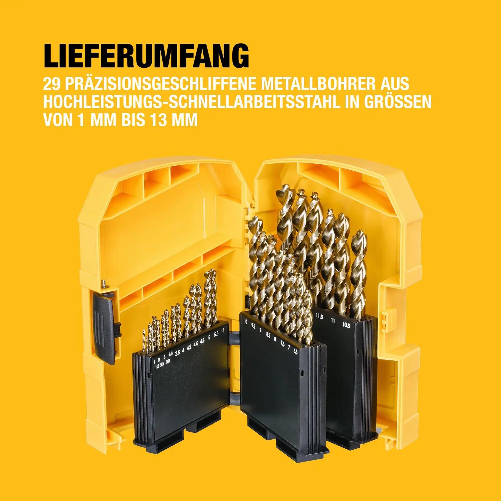 DEWALT tugeva HSS-terasega 29‑osaline metallipuurikomplekt – pilt 7