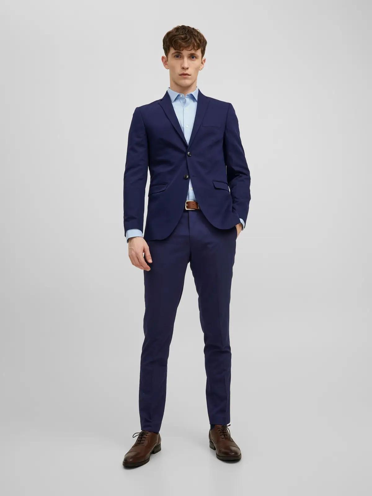 JACK & JONES elegantne super slim sobiv ülikond – Medieval Blue – pilt 6