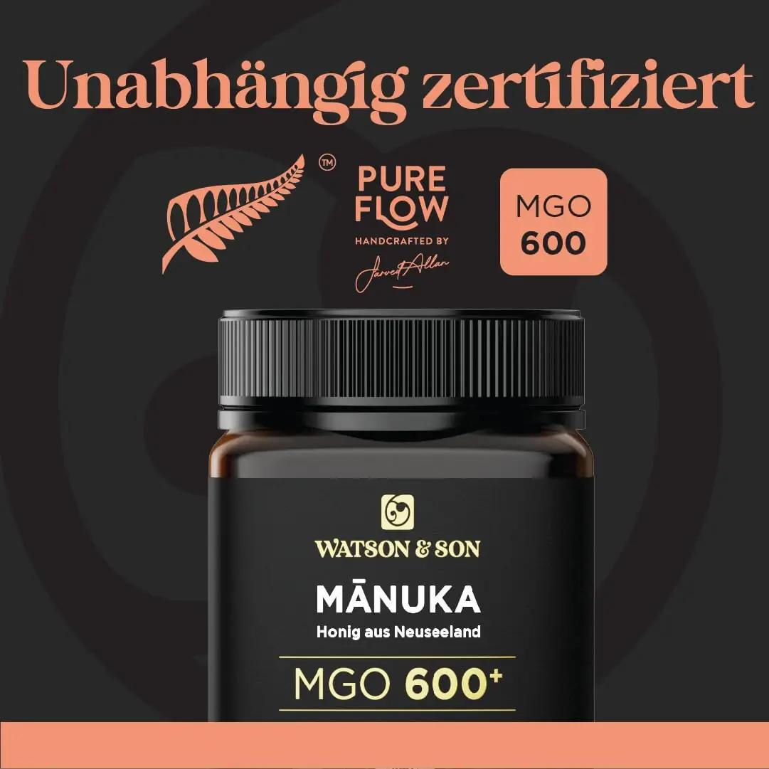 Watson & Son Manuka mesi 500 g – kõrge MGO ja naturaalsus – pilt 7