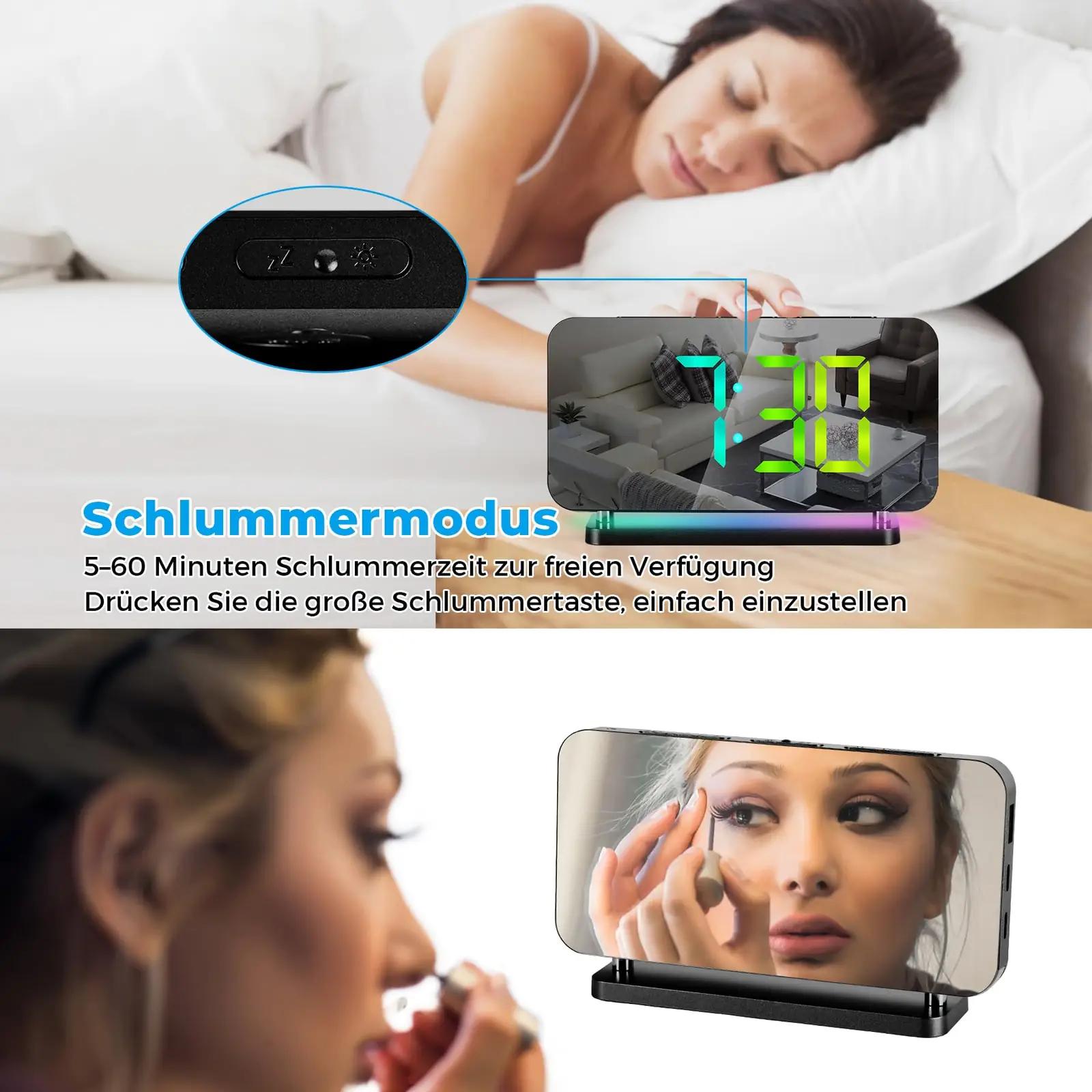 SZELAM stiilne LED-peegeläratus — USB laadija ja RGB valgus – pilt 7
