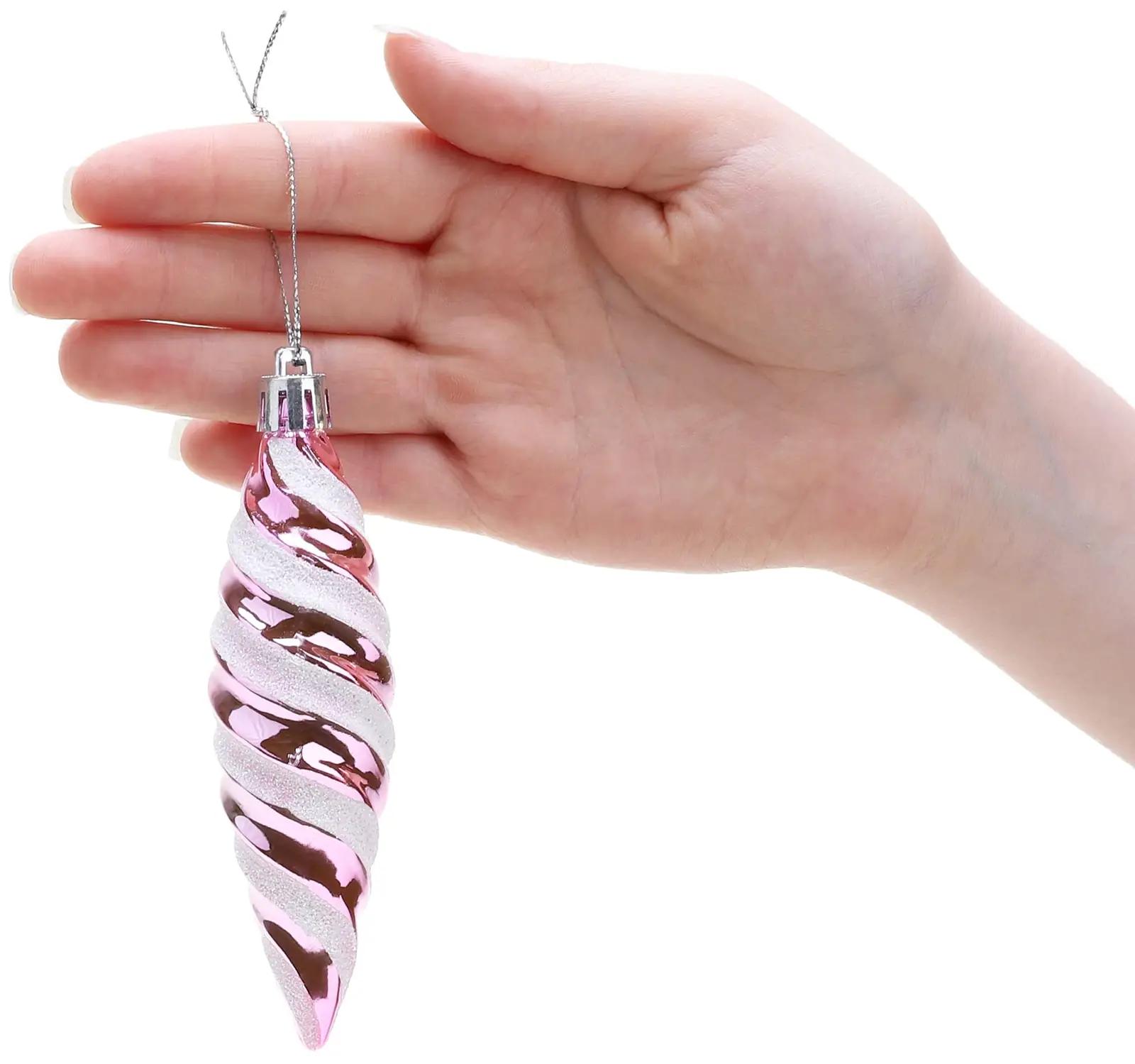 Christmas Concepts roosa 110 mm spiralkuulide komplekt (6 tk) – kasutusnäide