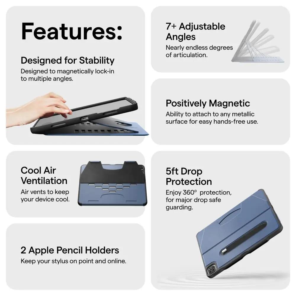 ZUGU CASE elegantne iPad Pro 12.9 kaitsekott – nahkefekt, magnet – pilt 7