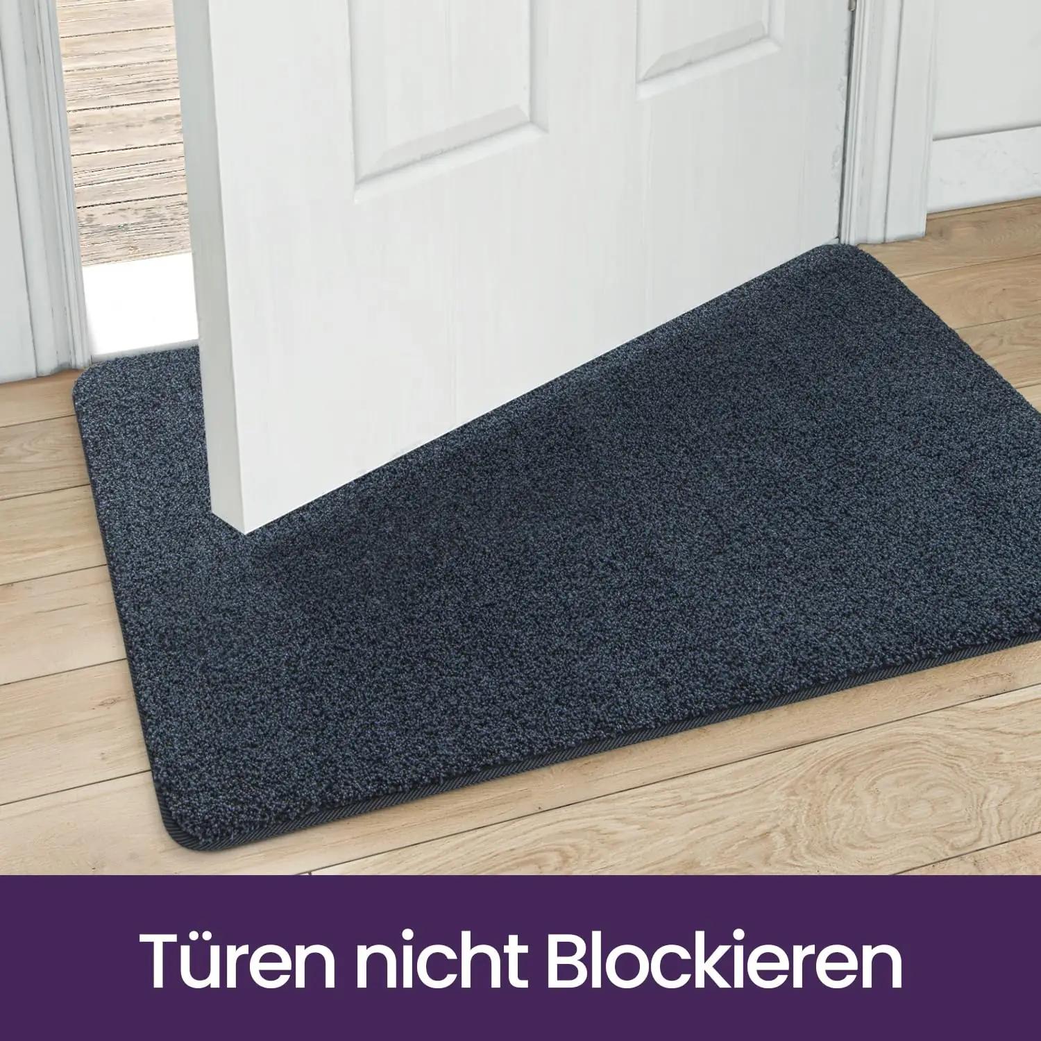 DEXI vastupidav uksematt 80×120 cm — must-sinine kaitse – pilt 8