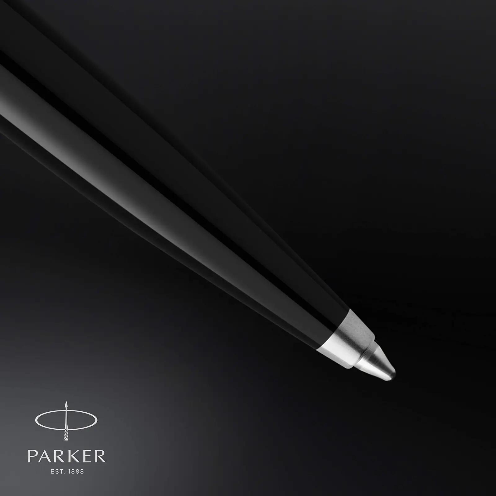 PARKER elegantne must pastapliiats — kvaliteetne kinkebox – lisavaade