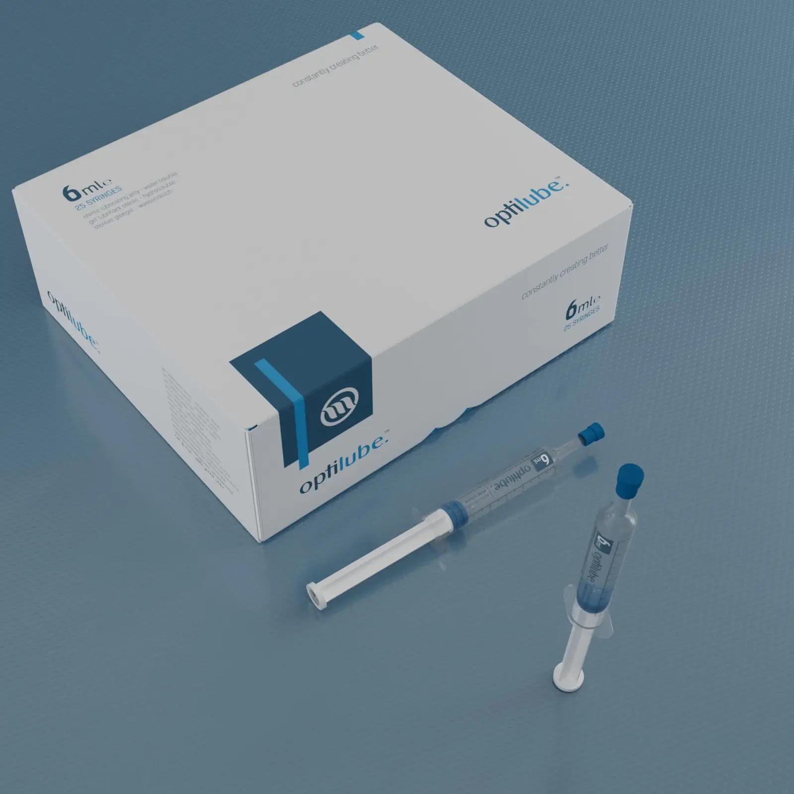 OPTILUBE steriilne libesti süstlites — 6 ml, praktiline pakend – pilt 6