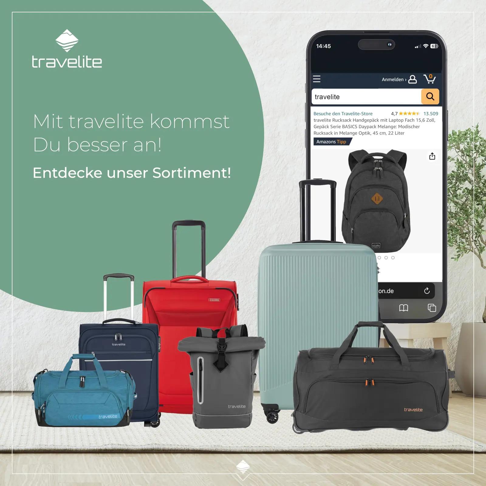 Travelite bordoo rolltop-rännakukott sülearvutile ja käsipagasile – pilt 8