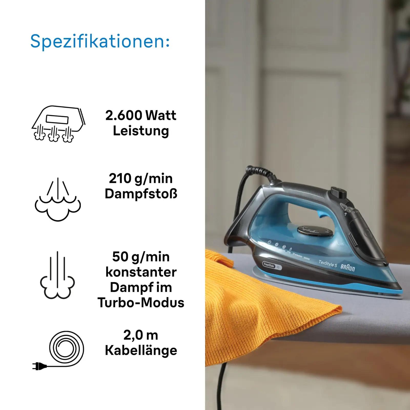 Braun aurutriikraud TexStyle 5 – kiire tulemus ja vastupidav tald – pakend ja tarvikud