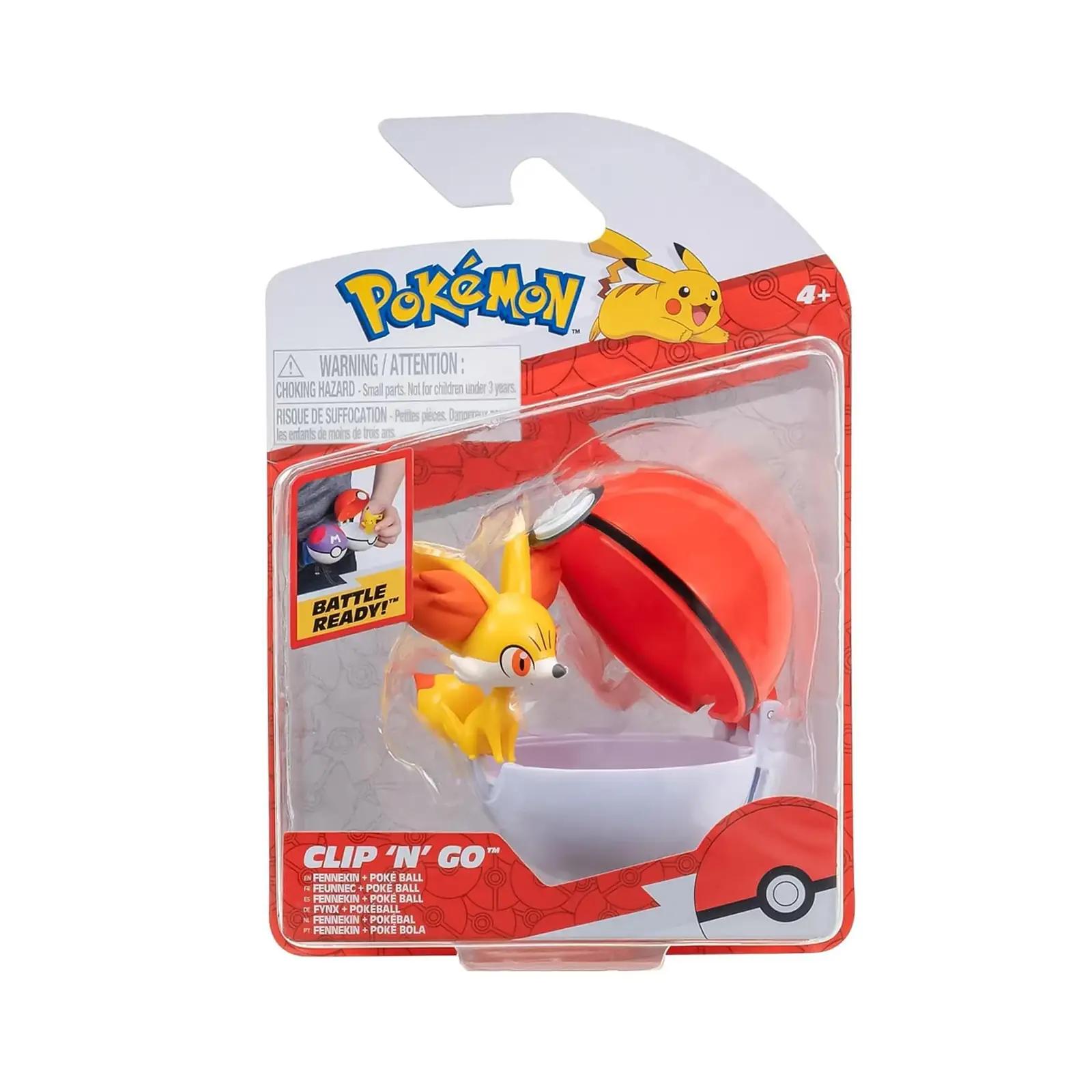 Pokémon stiilne plastikust mänguasi — PKW3132 Fynx ja Pokéball – detailne vaade