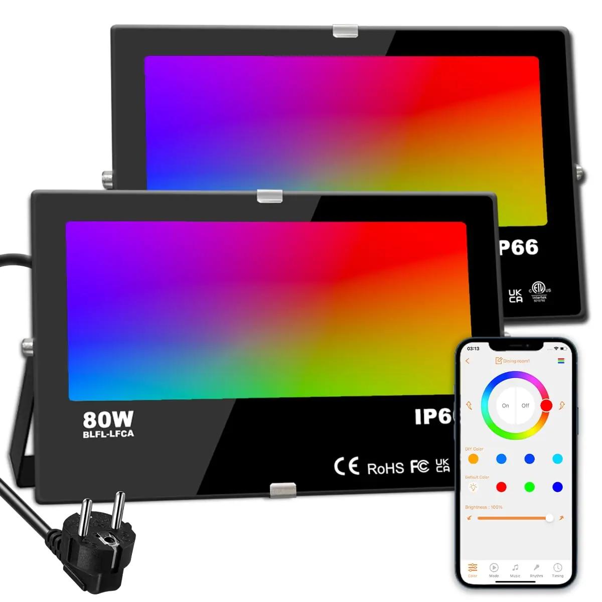 iLC vastupidav alumiiniumvalgusti 80W RGB – kahepakend