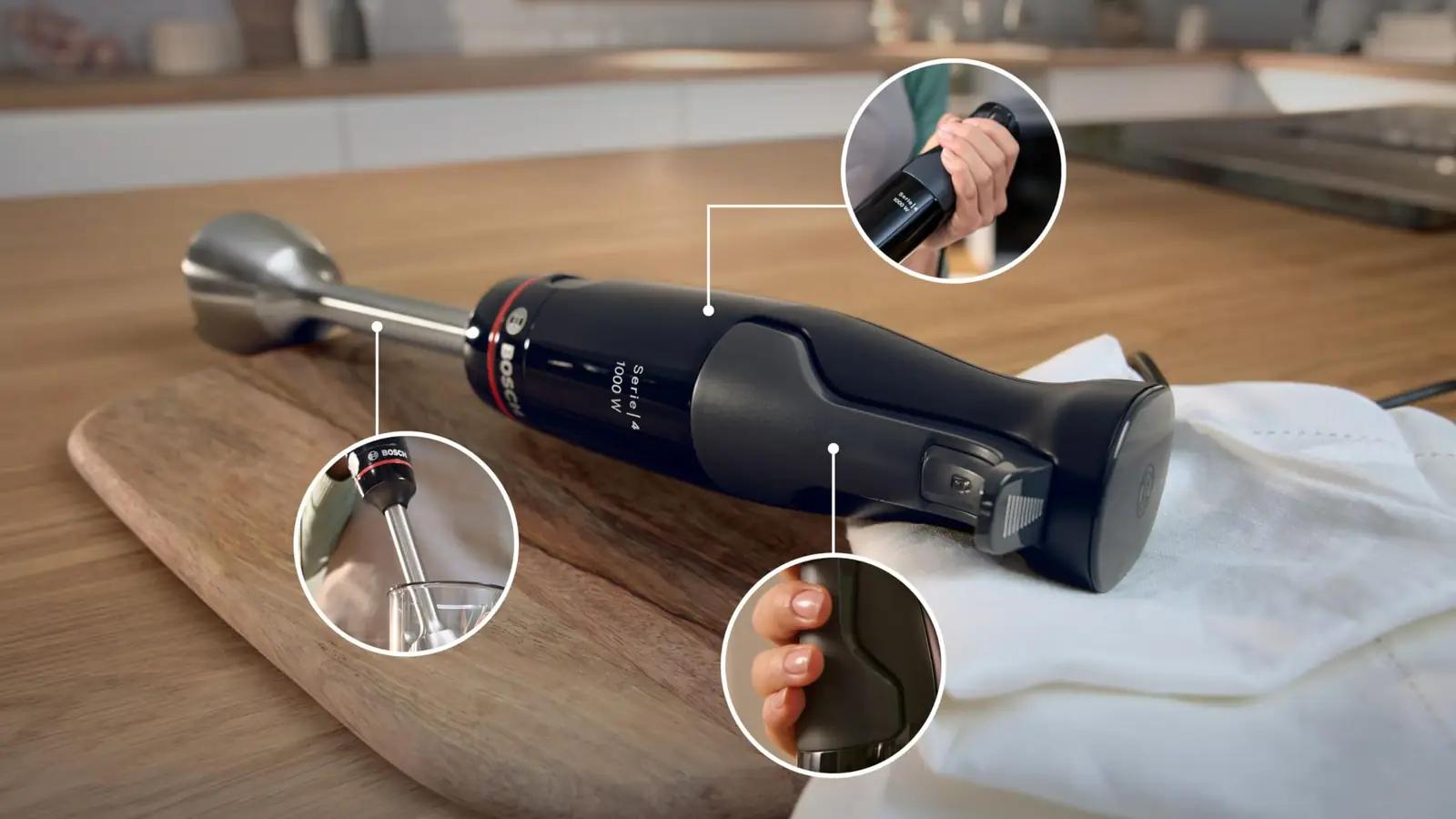 Bosch roostevaba ErgoMaster 1000 W köögimikser – vastupidav – kasutusnäide