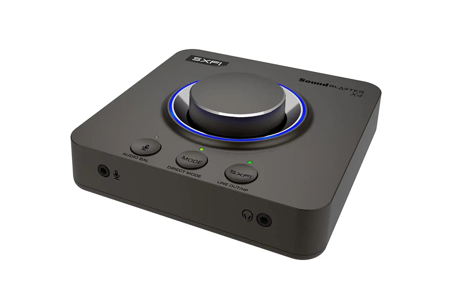 CREATIVE heli-USB DAC X4 — HD 7.1 ja Super X‑Fi kõrvaklappidele