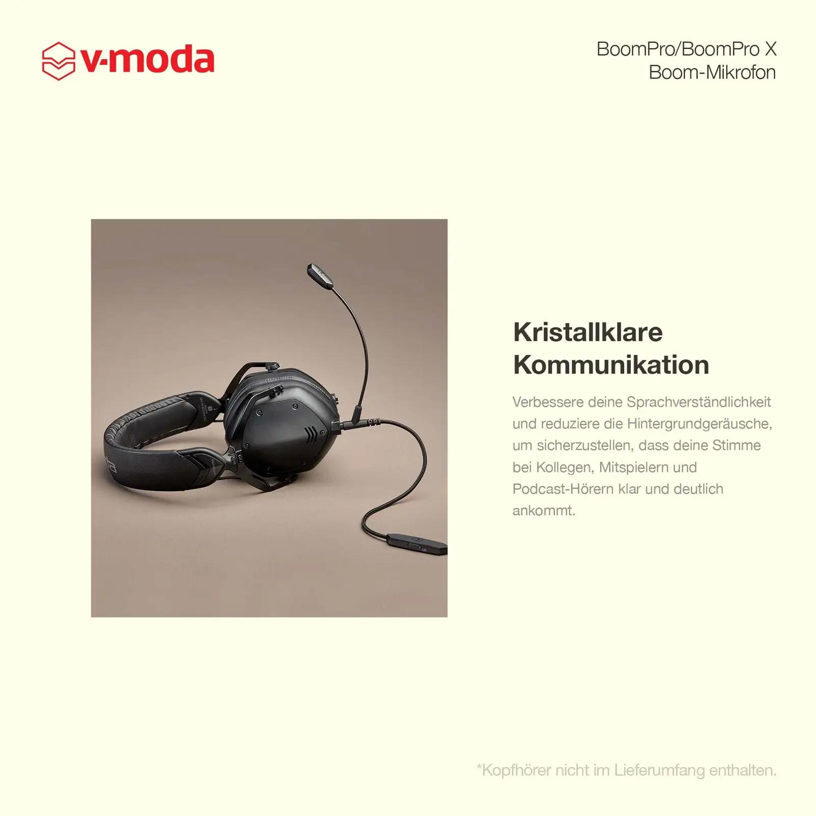 V-Moda kerge metallmikrofon mängimiseks ja suhtluseks – pakend ja tarvikud