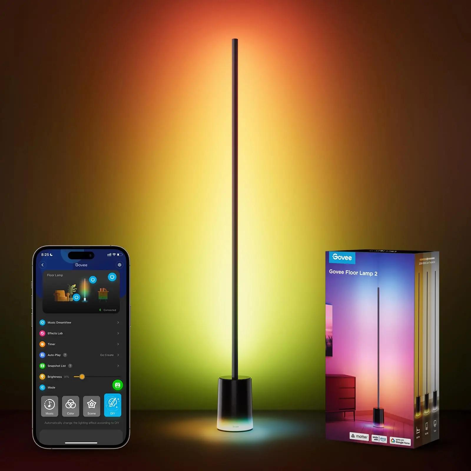 Govee modernne LED-lamp 152 cm dimmitav ja RGBIC värvid