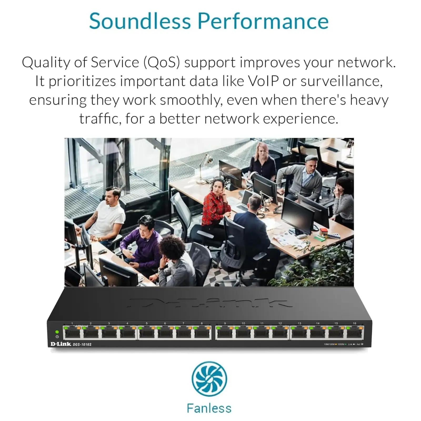 D-Link metallist 16-pordiline Gigabit switch koduvõrku – lisavaade