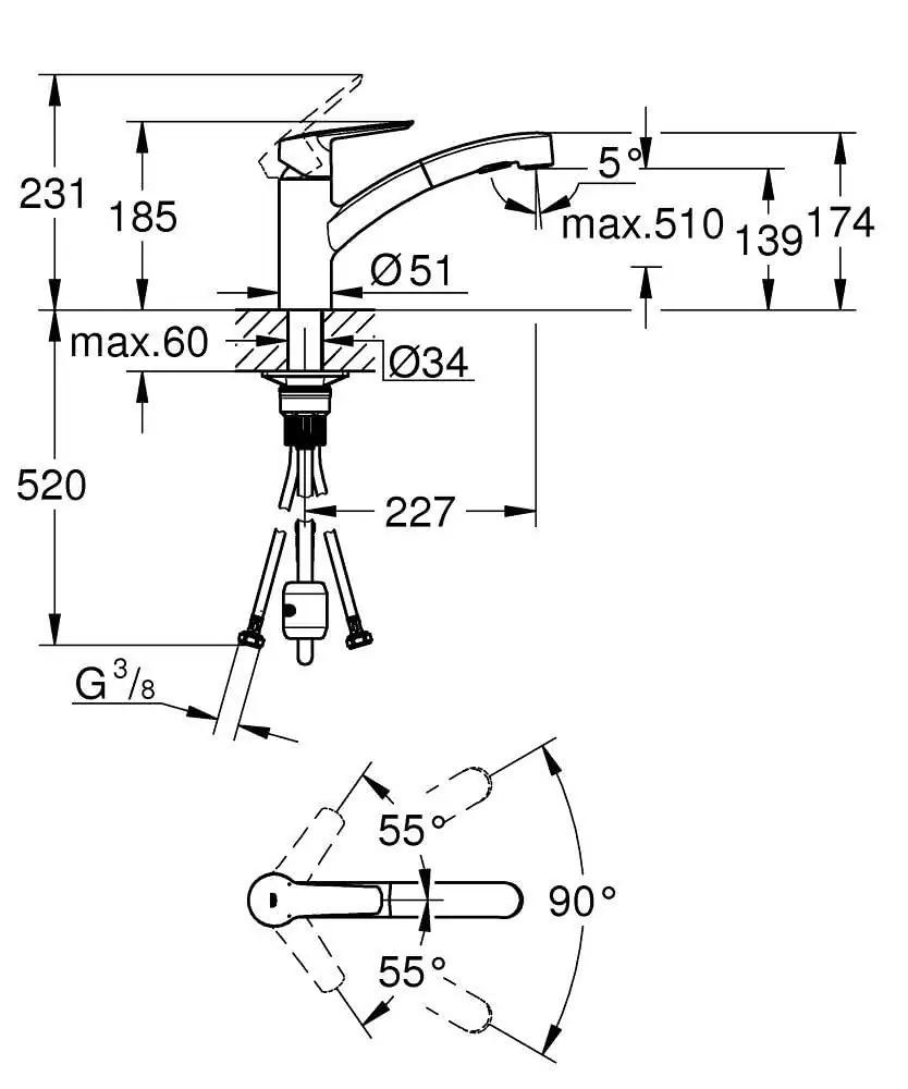 GROHE 30531001 köögisegistid – detailne lähivaade