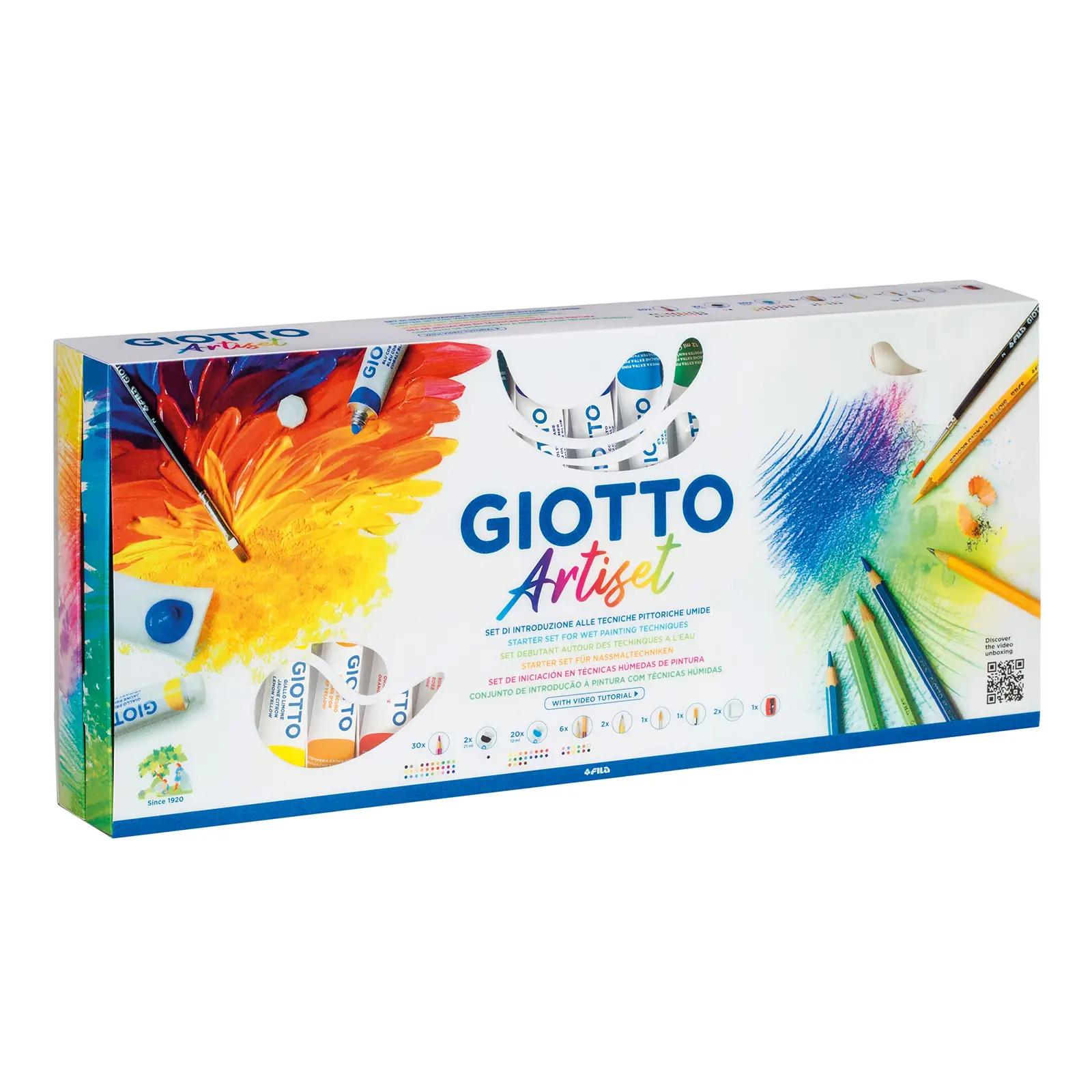 GIOTTO loominguline märgmaalimise komplekt – 59 osa loovust – pakend ja tarvikud