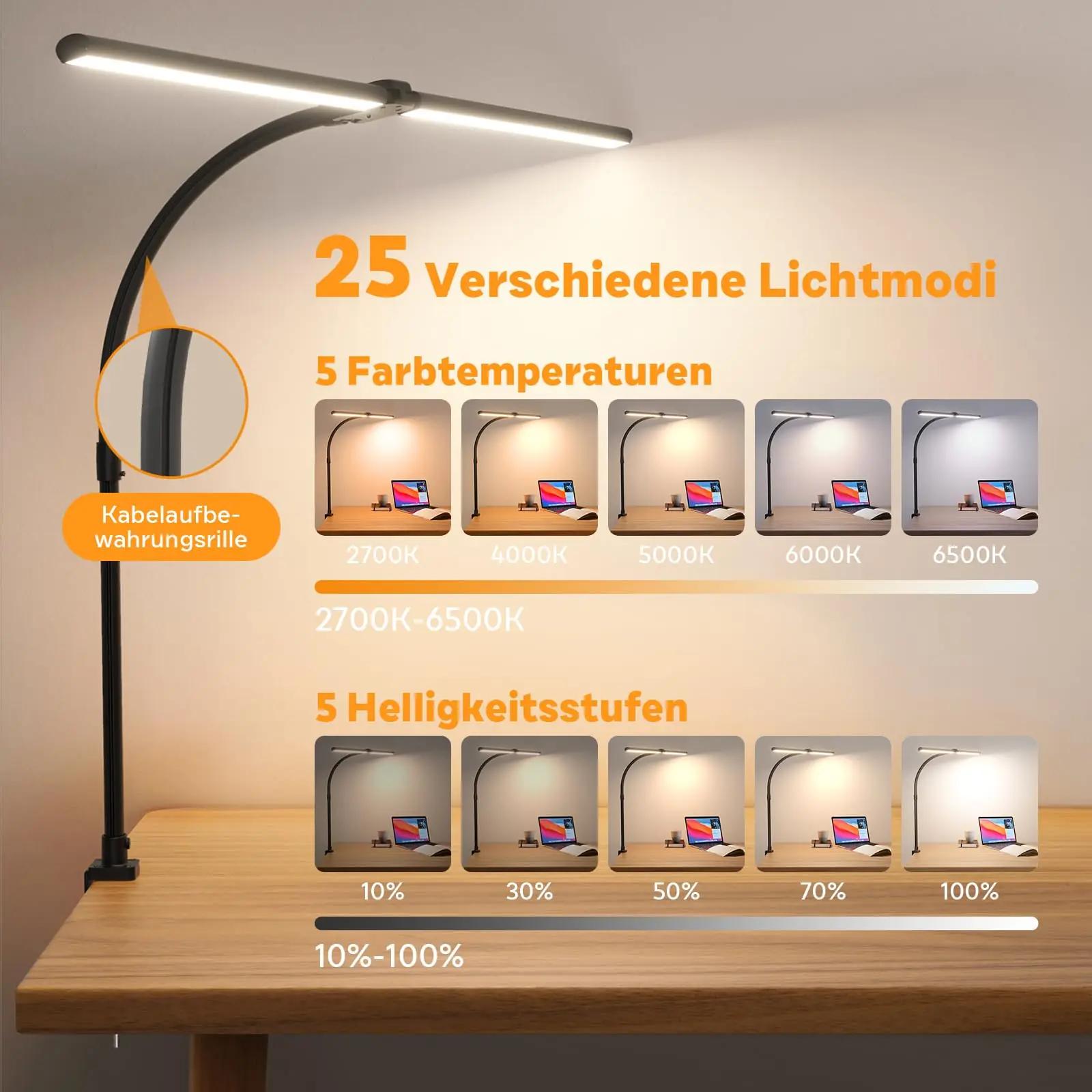APMIEK must aluminiumist reguleeritav töölaelamp – silmakaitse – detailne vaade