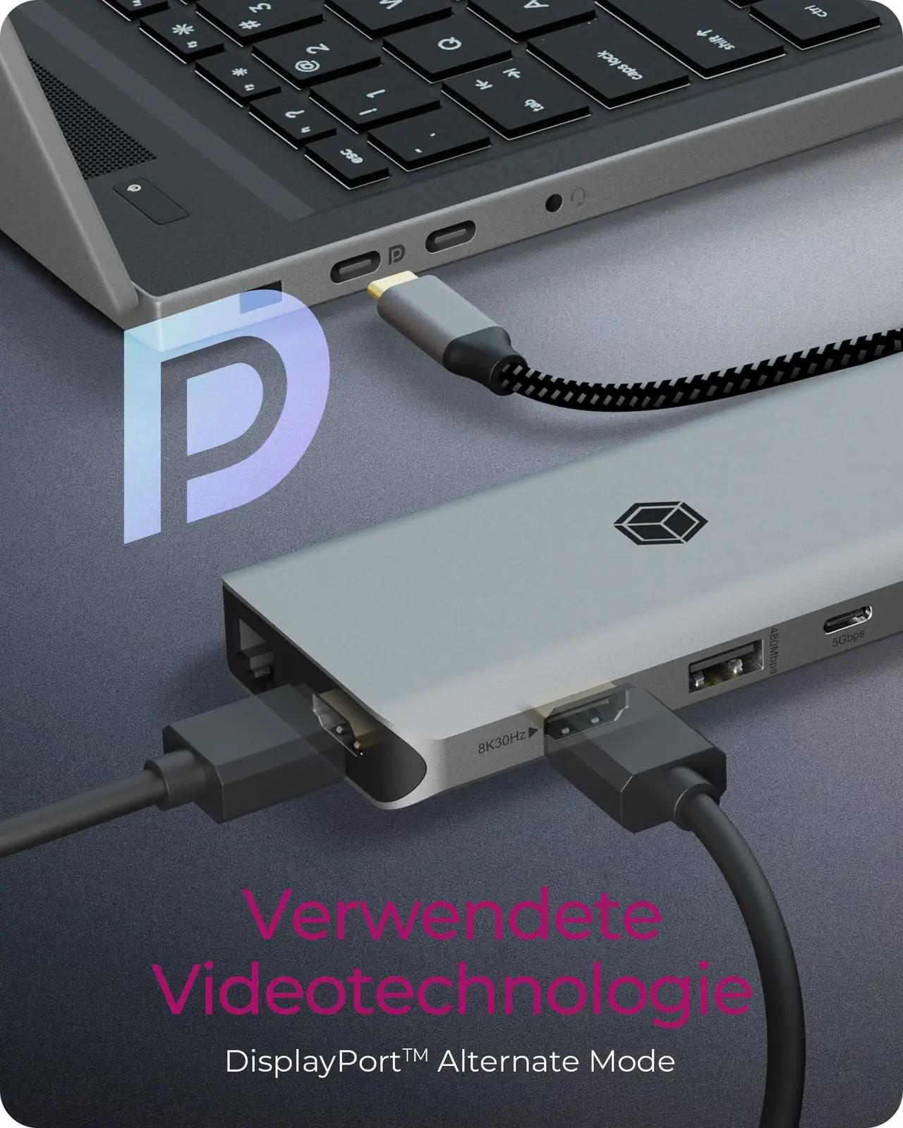 ICY BOX USB-C dokk 12-in-1 — 4K kahe monitori lahendus ja – lisavaade