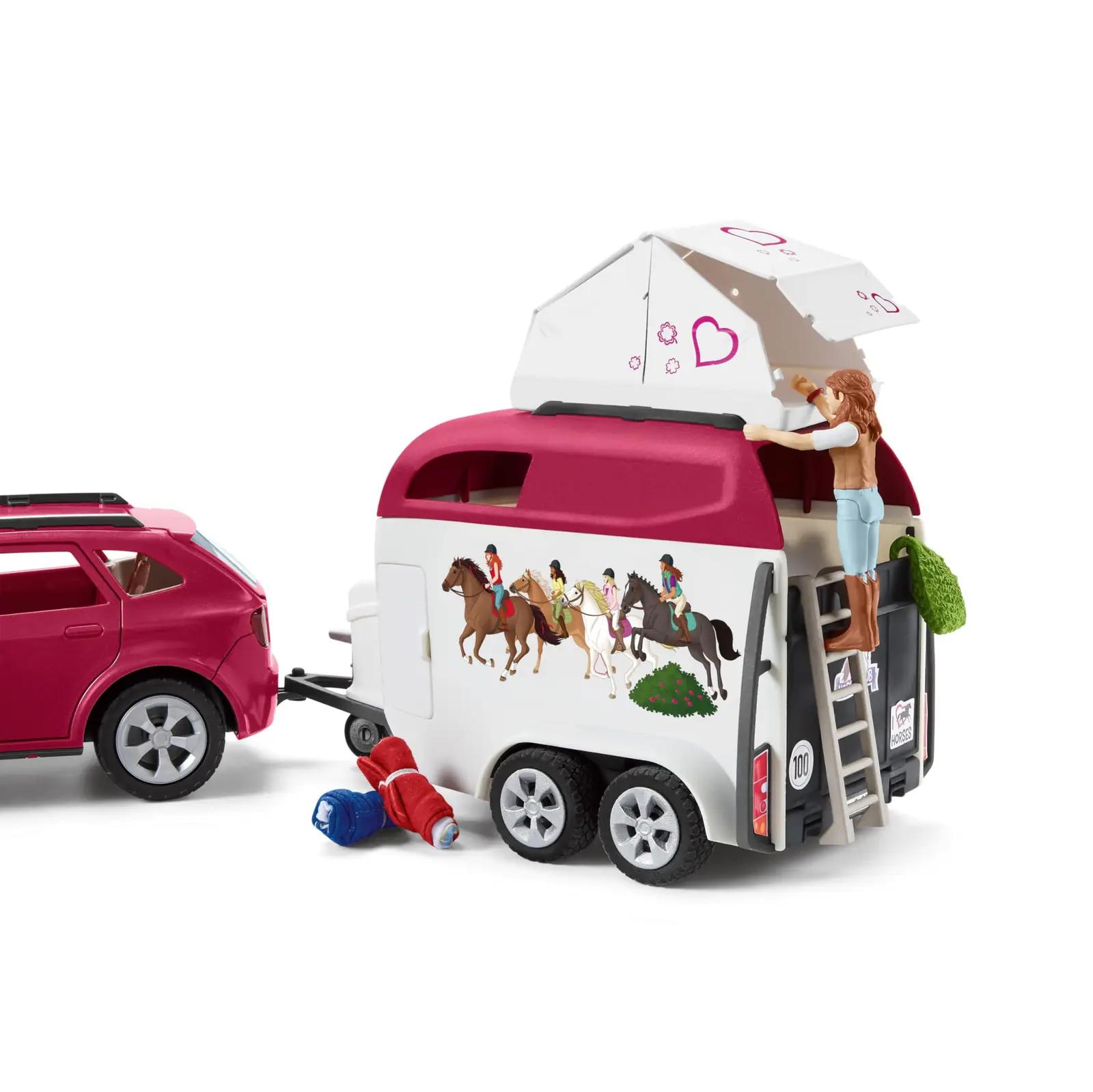 SCHLEICH mängukomplekt lapsele – auto ja hobusehaagis, kingitus – pilt 8