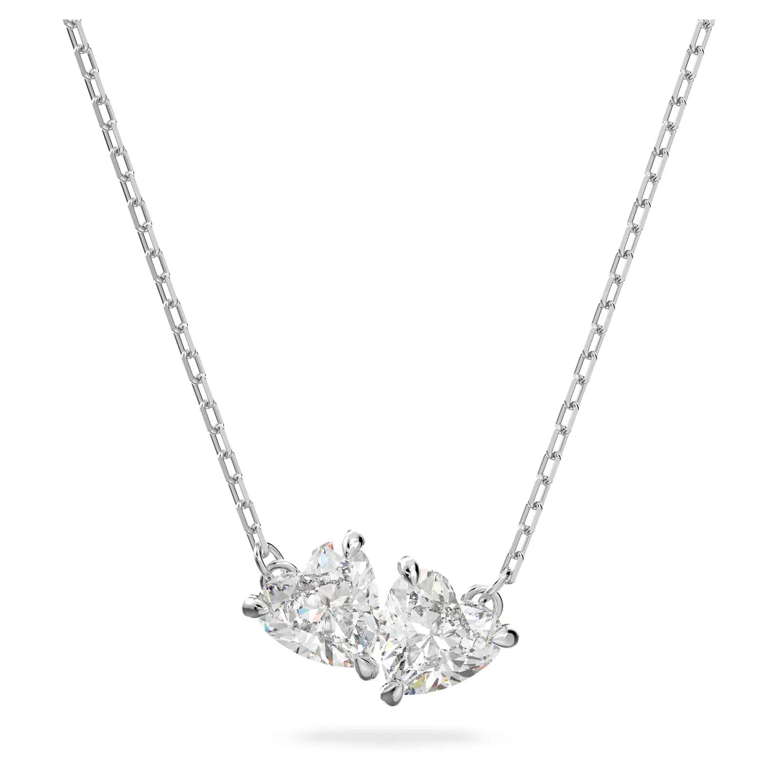 Swarovski särav südameripats — elegantne ródineeritud kaelakee