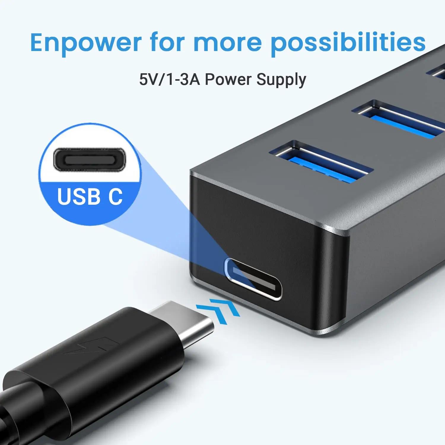 atolla alumiinium USB-jaotur 7-porti – kiire ja vastupidav – pilt 6