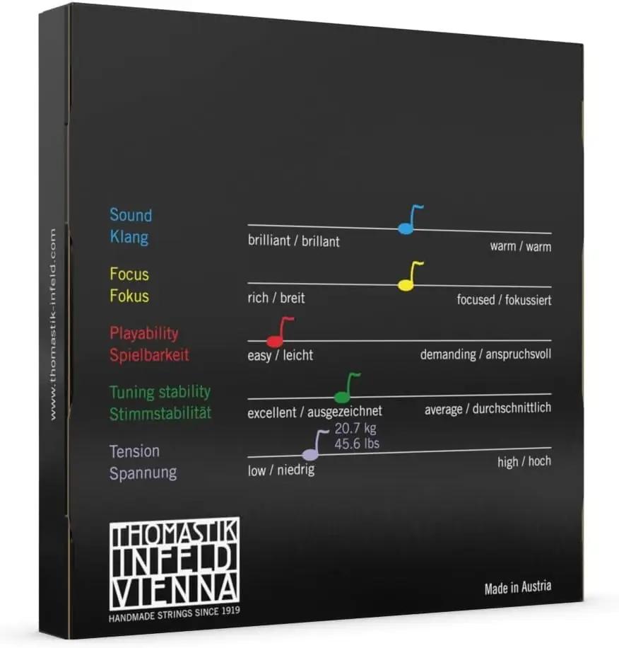 Thomastik-Infeld vioolikeeled Dominant 141 — naturaalne komplekt – pakend ja tarvikud