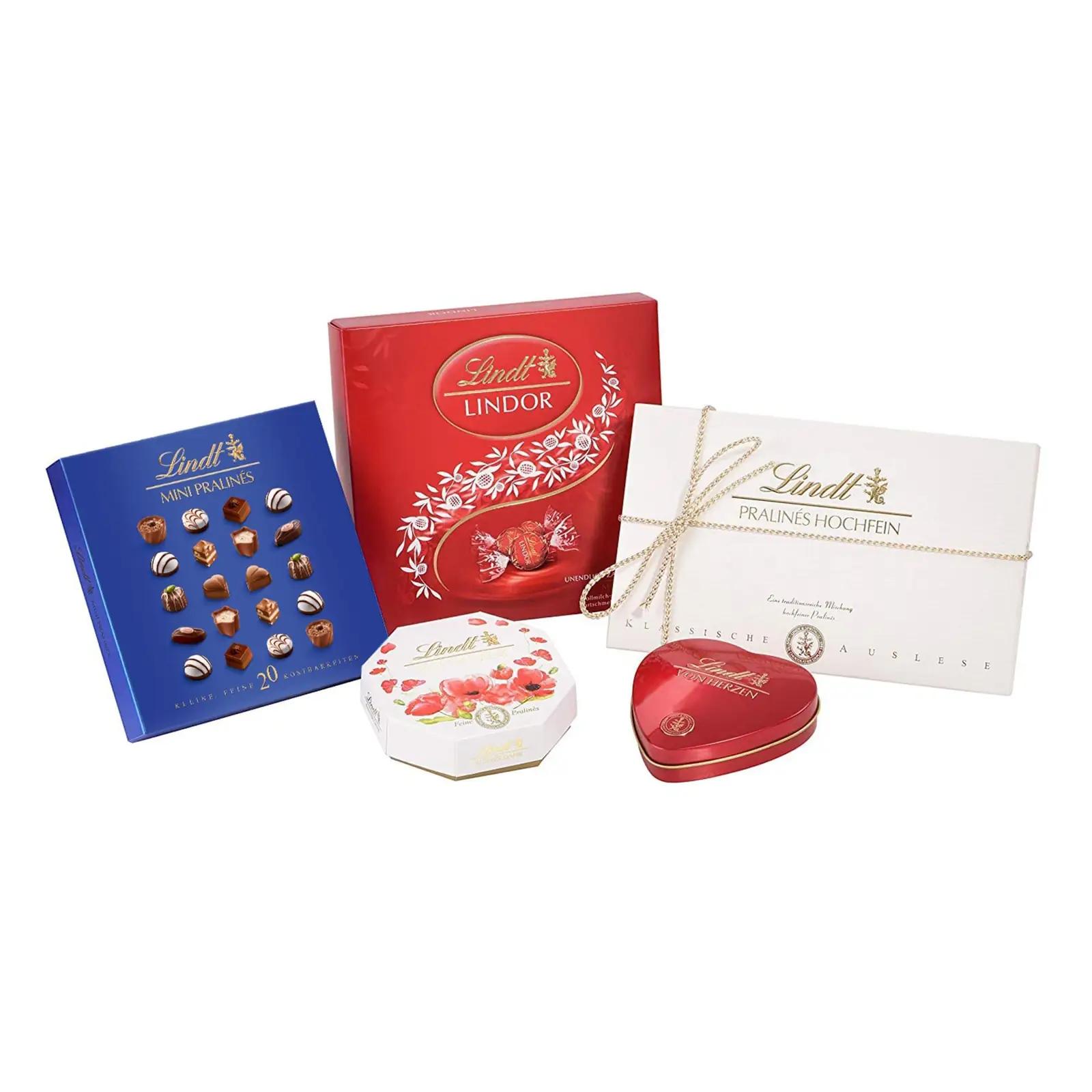 Lindt šokolaadisortiment 477g – elegantne kingiidee – detailne vaade