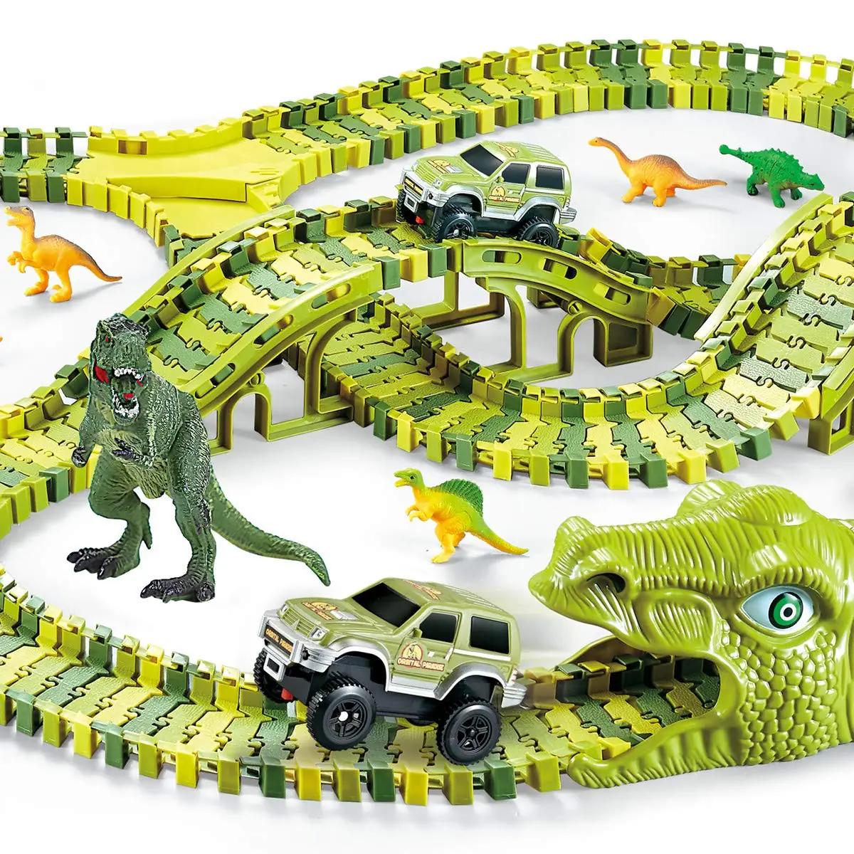 burgkidz värvikas dinosaurus-rada mängukomplekt lastele – pilt 7