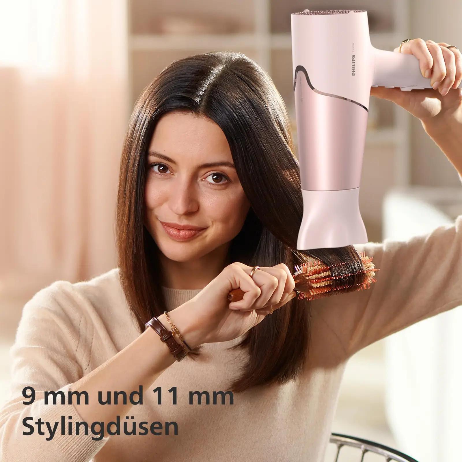 Philips pilkupüüdev keramikkuivaja – õrn kuivatamine ja styling – kasutusnäide