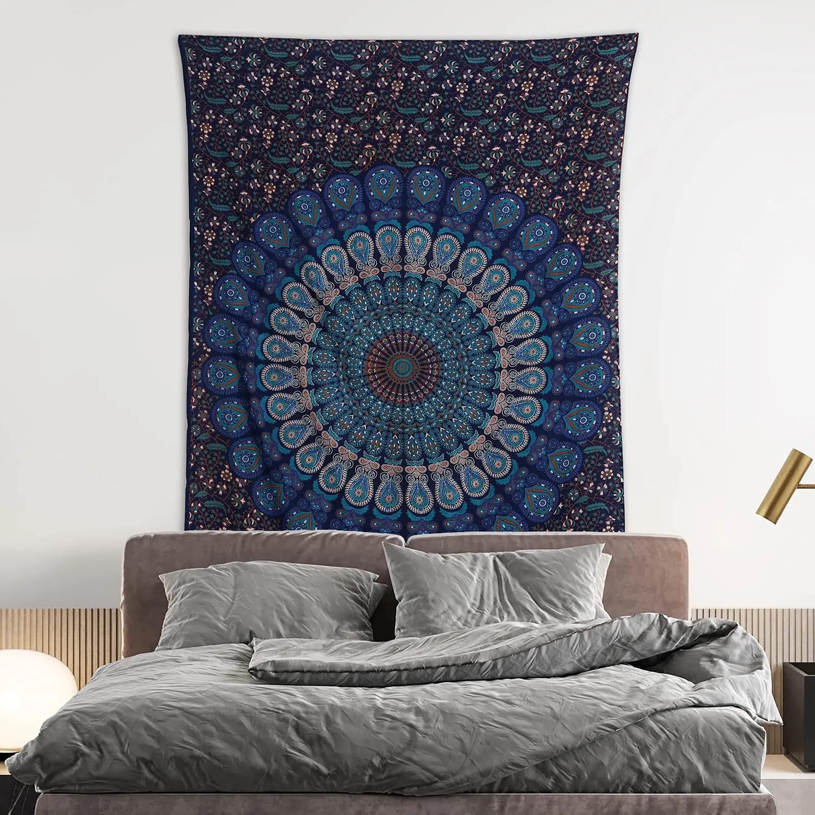 Bless International puuvillane peacock mandala tapeet — – detailne vaade