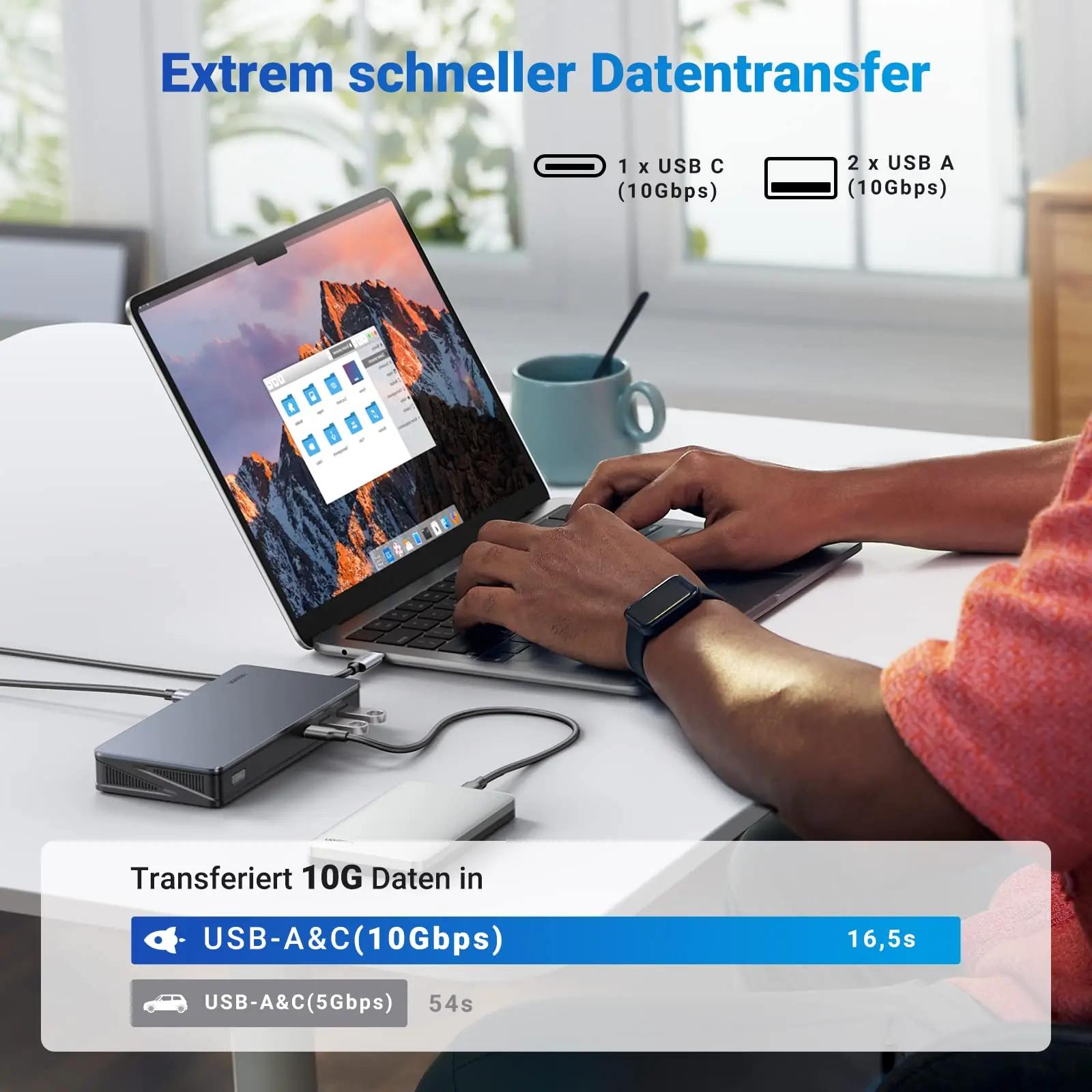 UGREEN universaalne dokk 4K topeltkuva ja USB-C ühendusega – pilt 6