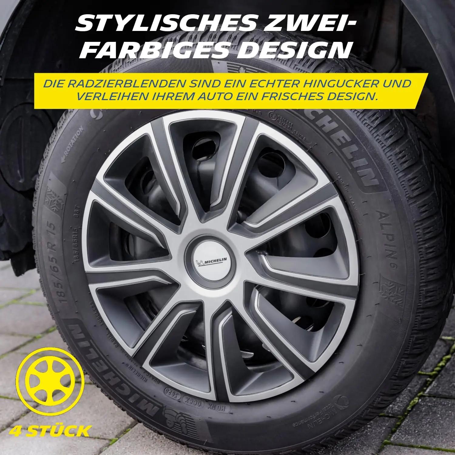 MICHELIN 15 zoll ABS-rataskatted – vastupidav stiilne kaitse – pakend ja tarvikud